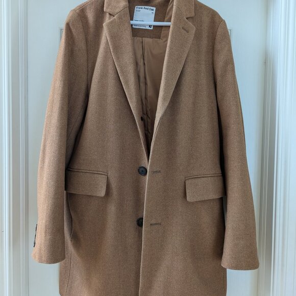 Frank and Oak Recycled Wool Lawrence Top Coat Size 40R - Picture 1 of 3